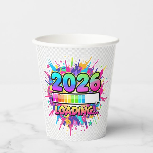 Gobelets En Papier 2026 Loading... Progress Bar Sticker (Recto)
