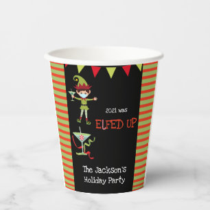Gobelets En Papier 202 a été Elfed Up Funny Cocktail Party Noël I