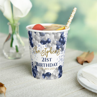 Gobelets En Papier 21e Anniversaire des ballons de la marine