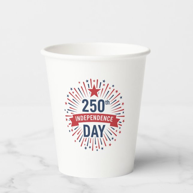Gobelets En Papier 250e anniversaire de l'indépendance (Recto)