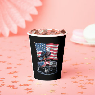 Gobelets En Papier 4 juillet Drapeau américain patriotique aigle USA 