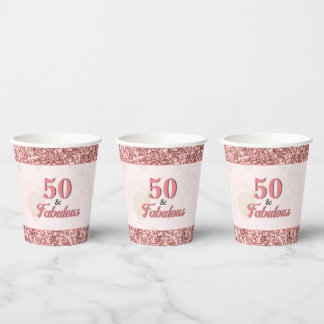 Gobelets En Papier 50 et fabuleux Anniversaire Elégante Parties scint
