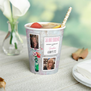 Gobelets En Papier 50 et Fabulous Party Photo Collage tasse de papier