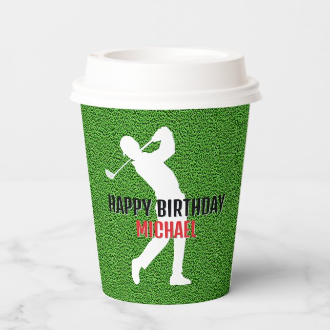Gobelets En Papier 50e anniversaire sur le thème du golf (Verso)