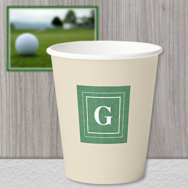 Gobelets en papier 8oz avec monogramme, impression (Créateur téléchargé)