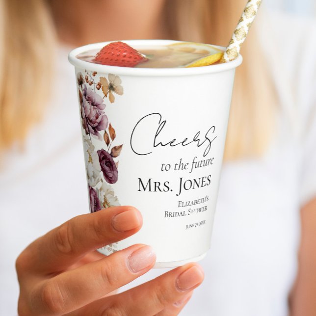 Gobelets En Papier À la future Mme Shower de mariage (Créateur téléchargé)