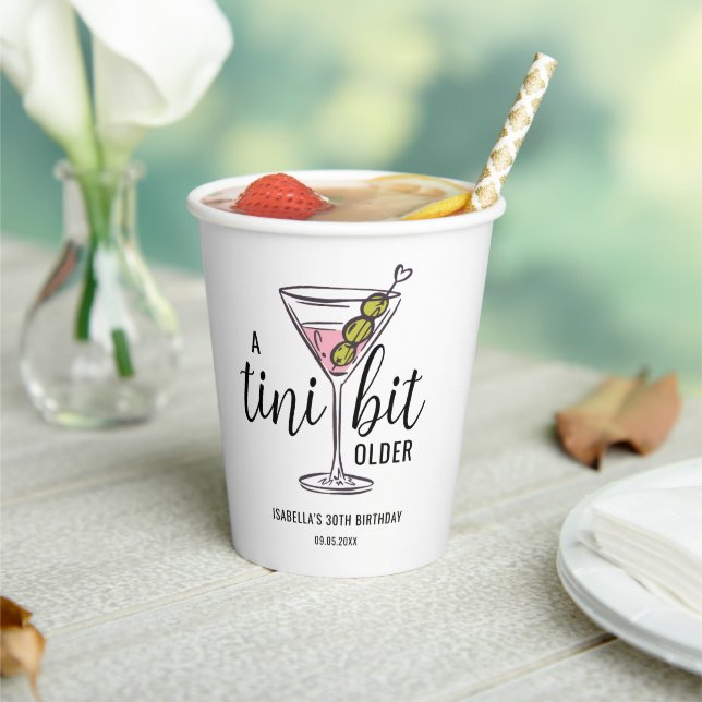 Gobelets En Papier A Tini Bit Older Martini Cocktail Themed Birthday (Insitu)