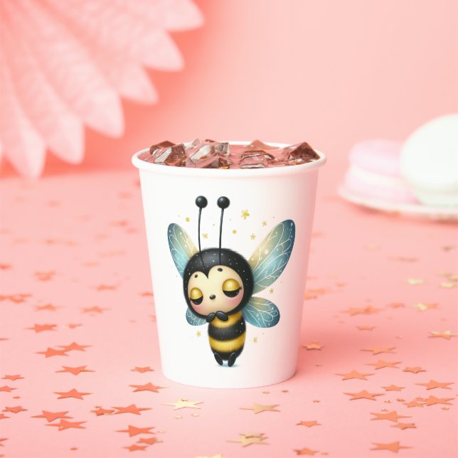 Gobelets En Papier  Abeille fantaisiste endormie  (Insitu)