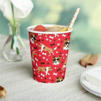 Gobelets En Papier Abris Shetland Sheepdog Collie Chien