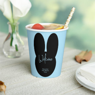 Gobelets En Papier Accueil simple baby shower de lapin noir