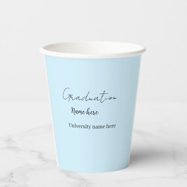 Gobelets En Papier add your text simple graduate add school name cong (Recto)