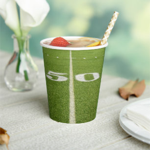 Gobelets En Papier Ado Anniversaire 50 Yard Line Green Field Football