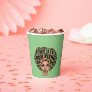 Gobelets En Papier Africaine Américaine