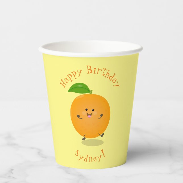 Gobelets En Papier Agréable agrumes d'orange (Recto)