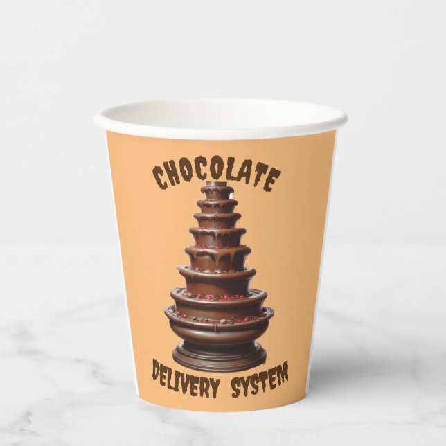 Gobelets En Papier AI Chocolat Système de livraison de papier Coupe d (Recto)