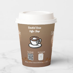 Gobelets En Papier Ajouter QR Code Cups de papier café personnalisé