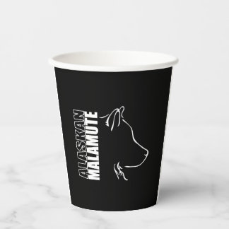 Gobelets En Papier Alaskan Malamute Profil chien maman