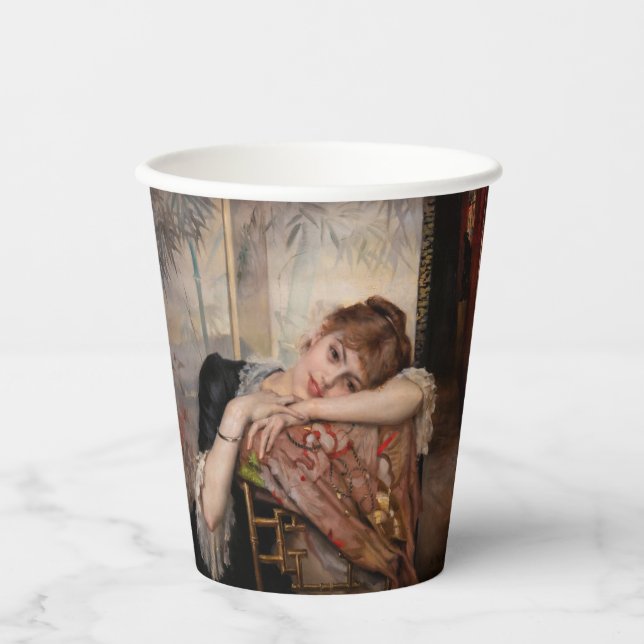 Gobelets En Papier Albert Edelfeel - La Parisienne / Virginie (Recto)