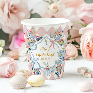 Gobelets En Papier Alice dans ONEderland 1er Anniversaire Fantaisiste