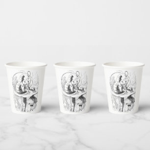 Gobelets En Papier Alice vintage au Pays des merveilles