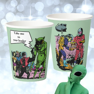 Gobelets En Papier Alien Sci-Fi Science Fiction fête d'anniversaire