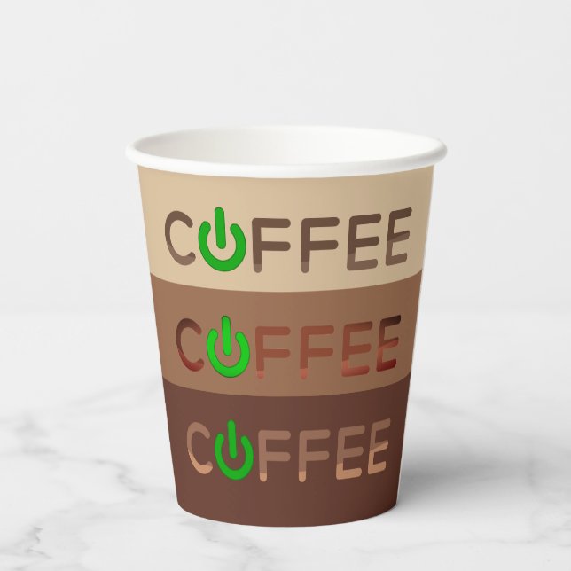 Gobelets En Papier Alimentation café (verte) (Verso)