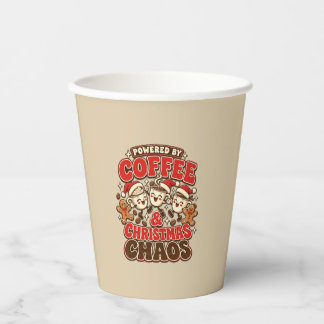 Gobelets En Papier Alimenté par le Café et le Chaos de Noël