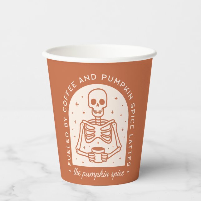 Gobelets En Papier Alimenté par le café et les lattes d'épices Citrou (Recto)