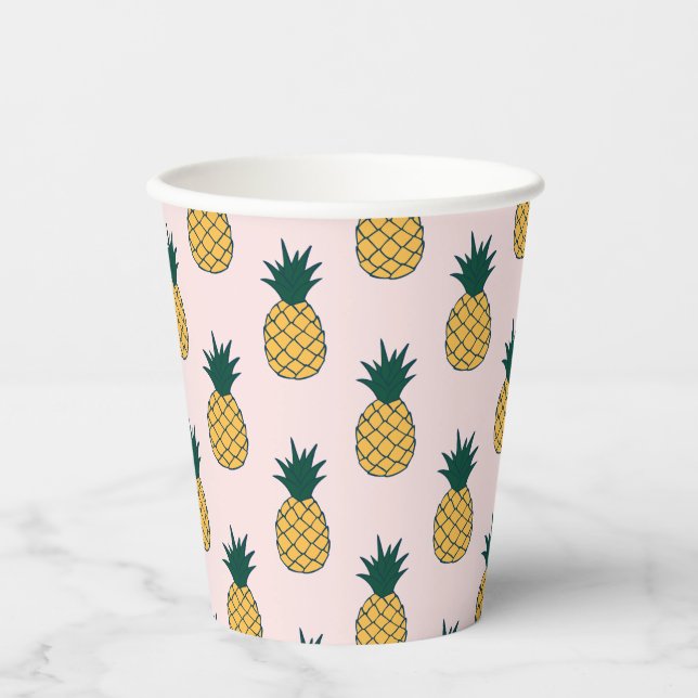Gobelets En Papier Aloha Pineapple (Recto)