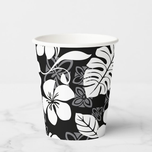 GOBELETS EN PAPIER ALOHA VENDREDI (NOIR) (Recto)