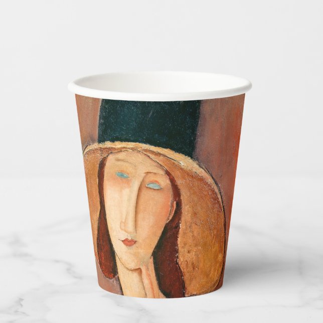 Gobelets En Papier Amedeo Modigliani - Jeanne Hebuterne en grand Casq (Recto)