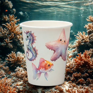 Gobelets En Papier Amis aquatiques