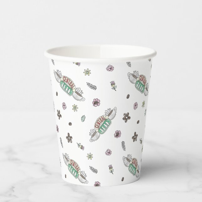 Gobelets En Papier AMIS™ | Central Perk Coffee Motif d'aquarelle (Gauche)