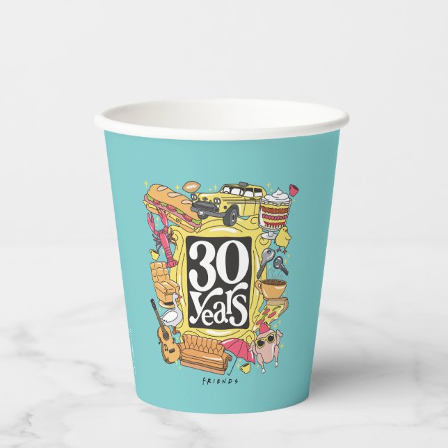 Gobelets En Papier AMIS™ | Graphique de 30 ans (Recto)