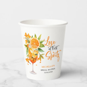 Gobelets En Papier Amour au premier Spritz Cocktail d'été pour la dou