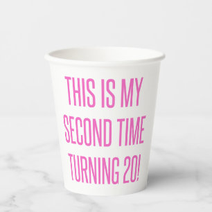 Gobelets En Papier Amusant 40ème anniversaire pour les femmes