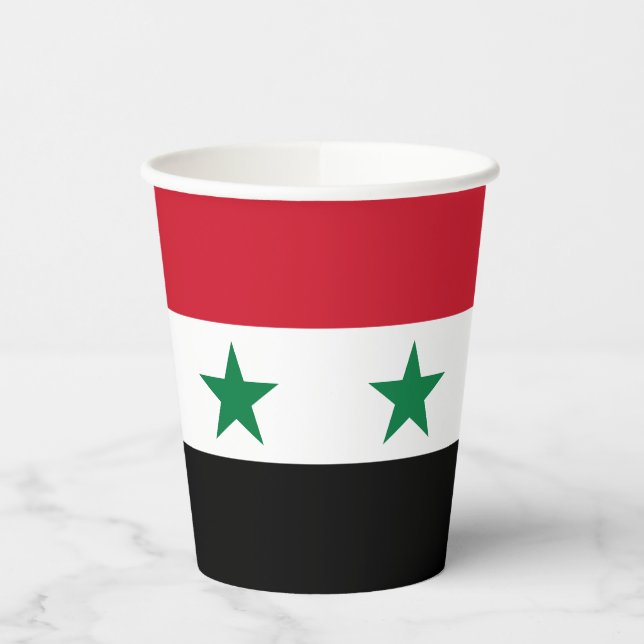 Gobelets En Papier Ancien drapeau de Syrie (Gauche)