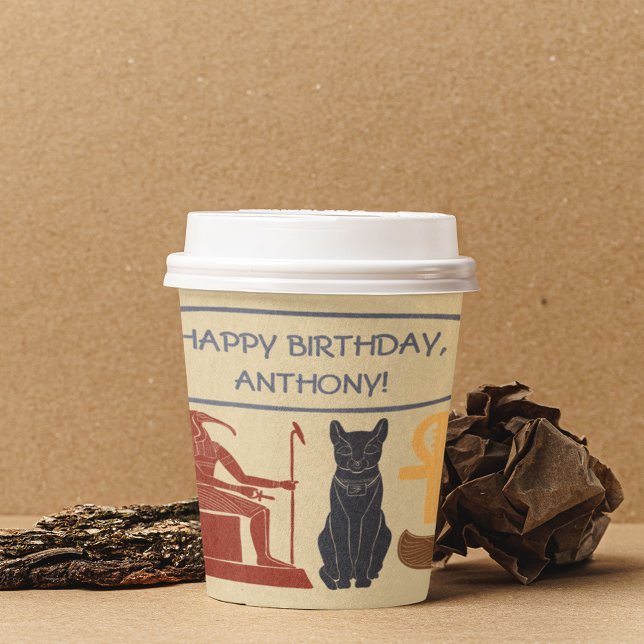 Gobelets En Papier Ancienne Egypte Roi Tut Thème Personnalisé Parti (Créateur téléchargé)