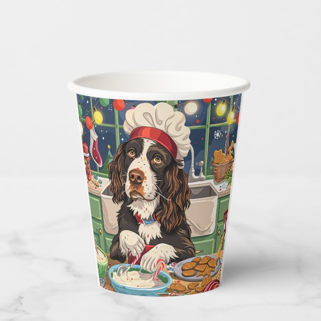 Gobelets En Papier Anglais Springer Spaniel Gastronomie : Festif (Recto)