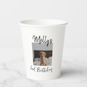 Gobelets En Papier Animateur chien chat animal photo moderne simple