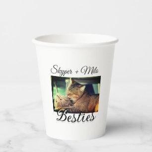 Gobelets En Papier Animaux de compagnie amis besties ajouter nom anim