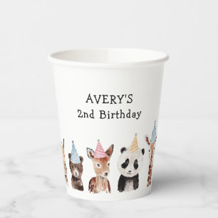 Gobelets En Papier Animaux de fête Anniversaire