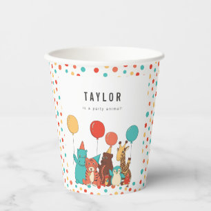 Gobelets En Papier Animaux de Fête et Points de Naissance Personnalis