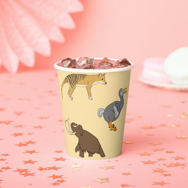 Gobelets En Papier Animaux éteints  (Insitu)