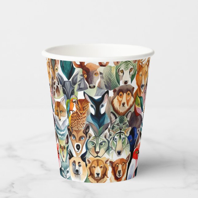 Gobelets En Papier Animaux Extraordinaires (Recto)