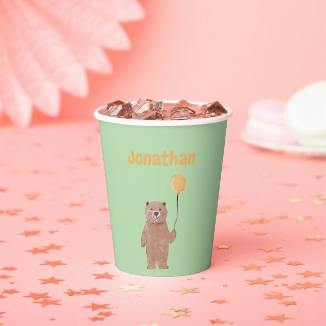 Gobelets En Papier Animaux sauvages mignons Anniversaire (Insitu)