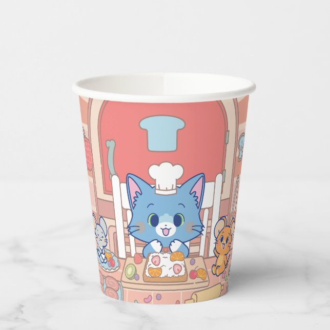 Gobelets En Papier Anime Tom, Jerry et boulangerie Tuffy (Gauche)