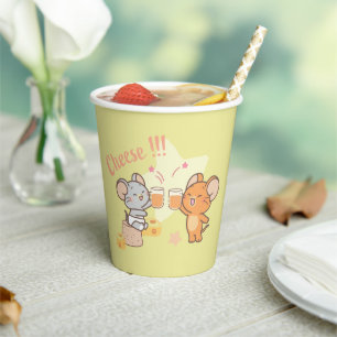 Gobelets En Papier Anime Tuffy et Jerry Cheese au fromage