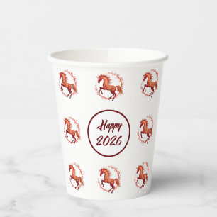 Gobelets En Papier Année du cheval 2026