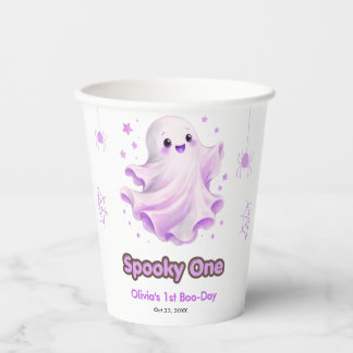 Gobelets En Papier Anniversaire 1 an Halloween de la petite fantôme m